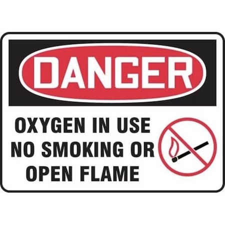 Accuform OSHA DANGER SAFETY SIGN OXYGEN IN MCHL185VA MCHL185VA